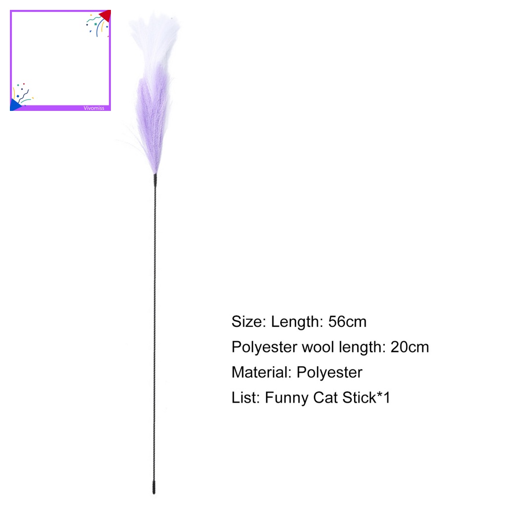 Gậy Đồ Chơi Gắn Lông Vũ Giải Tỏa Căng Thẳng Cho Mèo