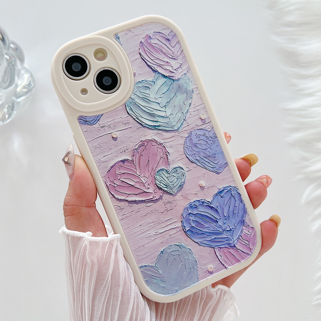 Ốp lưng Samsung S23 Ultra S22 Ultra S21 Ultra S20 Ultra S23 Plus S21 Plus S20 Plus S21 Fe S20 Fe A30 A20 A31 A70 M31 M23 Retro Graffiti Oil Painting Love soft phone case