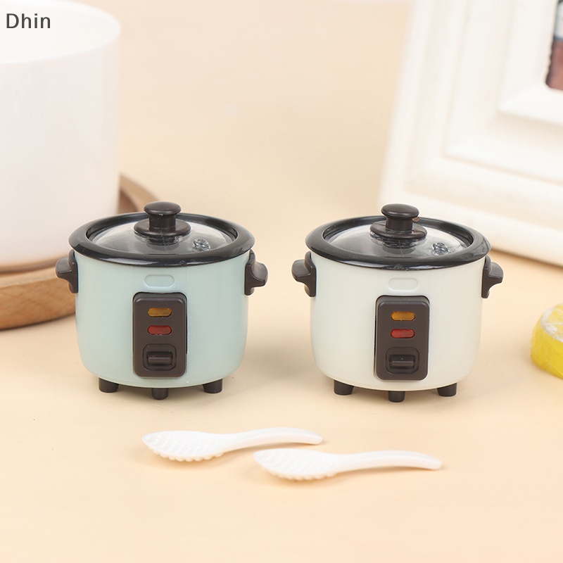 Nồi Cơm Điện / Muỗng Cơm Mini Tỉ Lệ 1: 12 Dùng Trang Trí Nhà Búp Bê