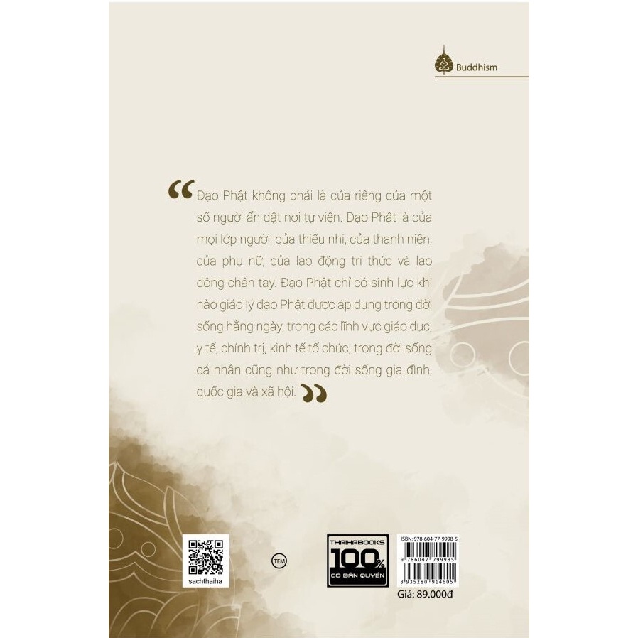 Sách Đạo Phật áp dụng vào đời sống hằng ngày - Thái Hà - Bản Quyền