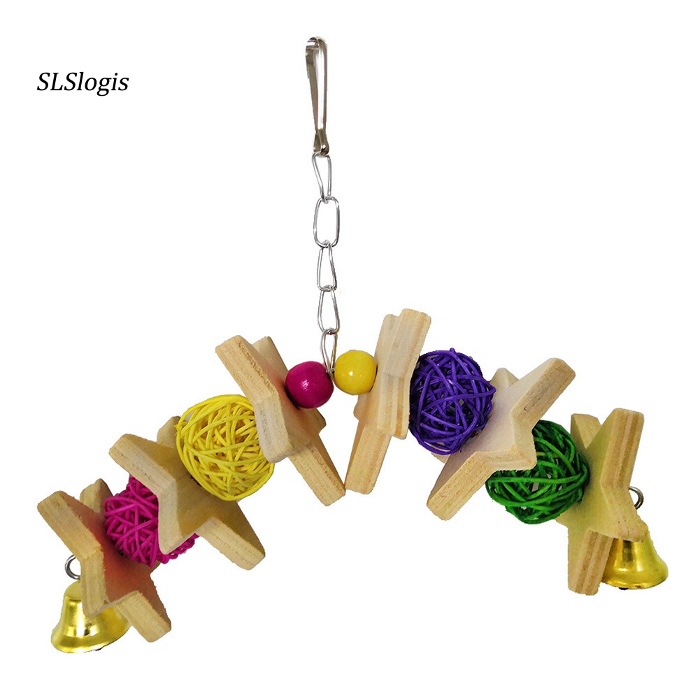 Set 6 Đồ Chơi Dây Treo Gắn Chuông / Bóng Vui Nhộn Cho Vẹt Cưng