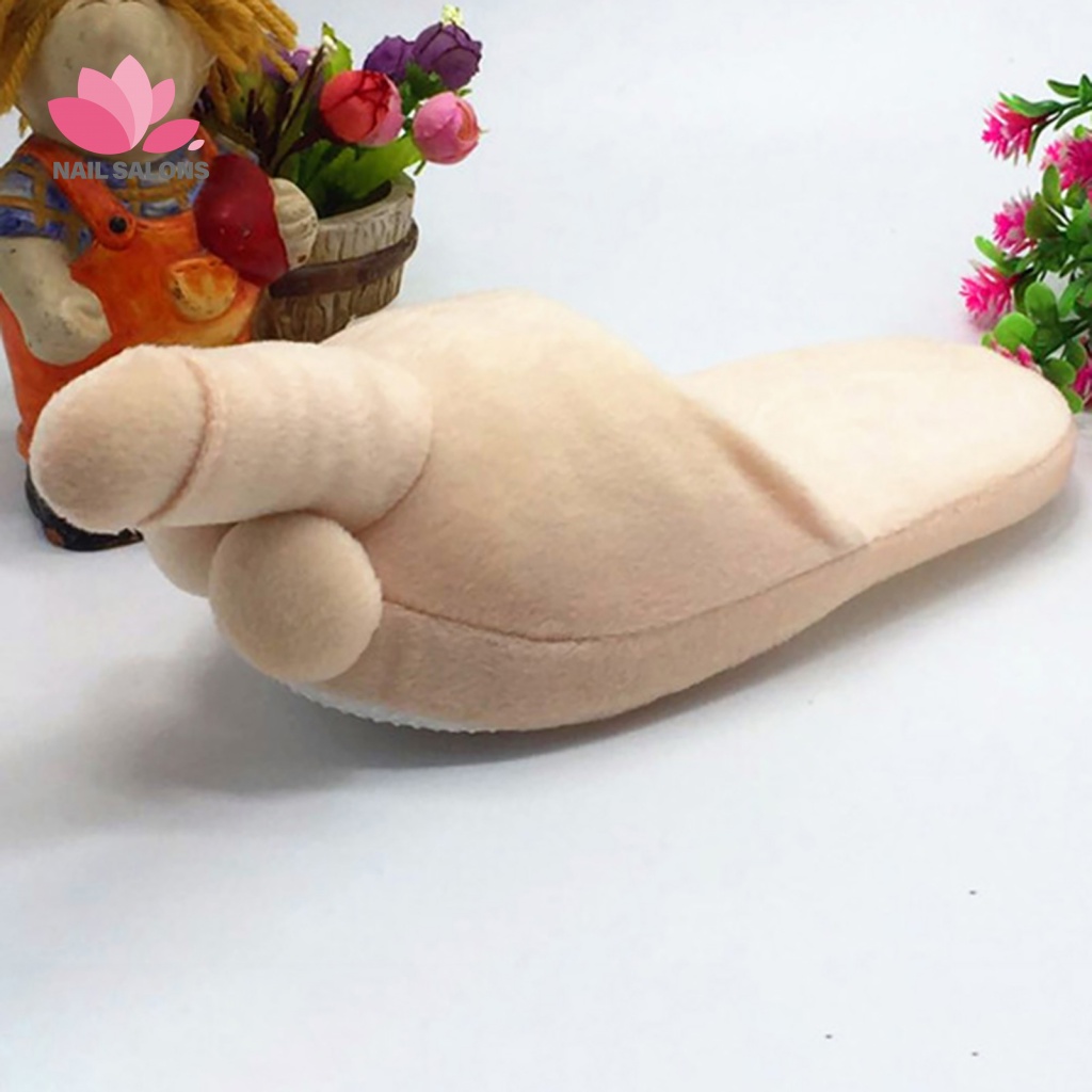 1 Đôi Dép Bông Phẳng Chống Trượt Sáng Tạo Thời Trang Mùa Đông Cho Nam Nữ