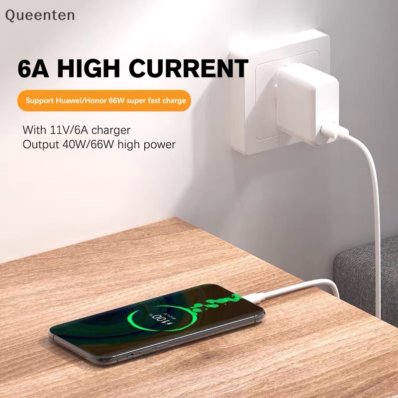 Cáp sạc siêu nhanh queenten 1 / 1.5mile 6a 66w usb type-c cho xiaomi samsung huawei qt