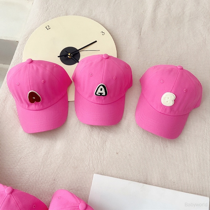 Mũ Lưỡi Trai Chống Nắng Thêu Chữ Barbie Màu Hồng Dễ Thương Cho Bé Trai + Gái