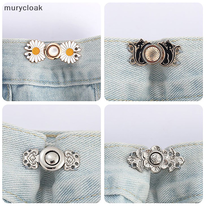 Mur # Thắt Lưng Quần Jean Có Thể Điều Chỉnh Khóa Cài Nút Vô Hình Tháo Rời Được