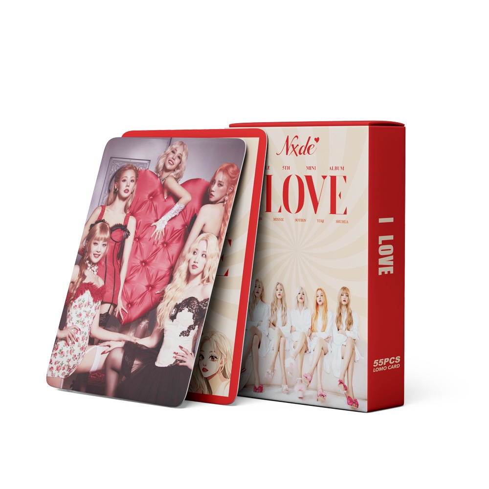 55pcs/box I-DLE 2022 Album I LOVE Photocards YUQI SHUHUA MINNIE SOYEON MIYEON Lomo Cards GIDLE Nxde Kpop Postcards Kpopfan store