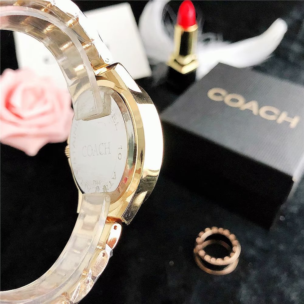 Đồng Hồ Nữ Dây Da Mặt Tròn Đính Đá Thời Trang