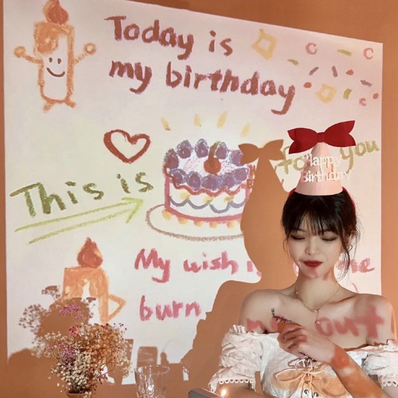 Đèn Chiếu Chữ Happy Birthday Trang Trí Tiệc Sinh Nhật