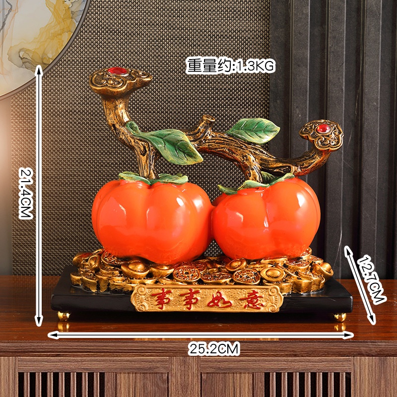 Tượng persimmon ruyi persimmon Quà Tặng Trang Trí Tủ Rượu tv Phòng Khách