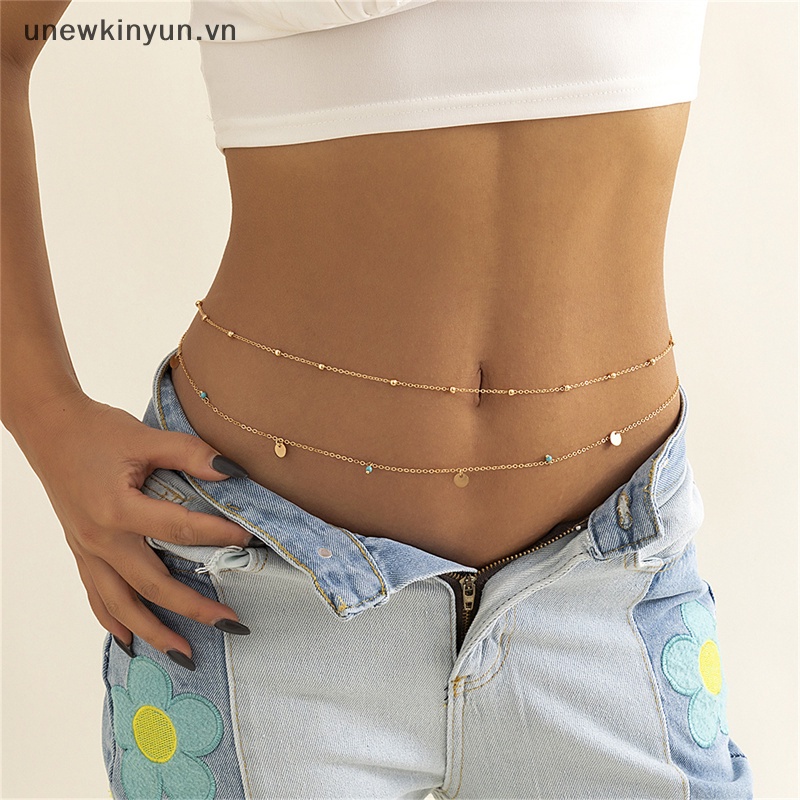 Dây Đeo Hông Nhiều Lớp Đính Hạt Phong Cách Boho Thời Trang Mùa Hè Cho Nữ