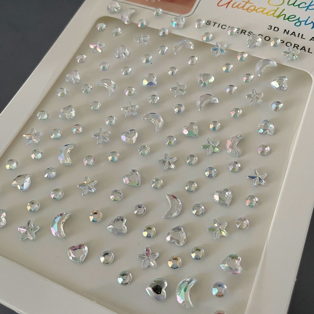 Miếng Dán Trang Trí Móng Tay Hình Ngọc Trai Lấp Lánh