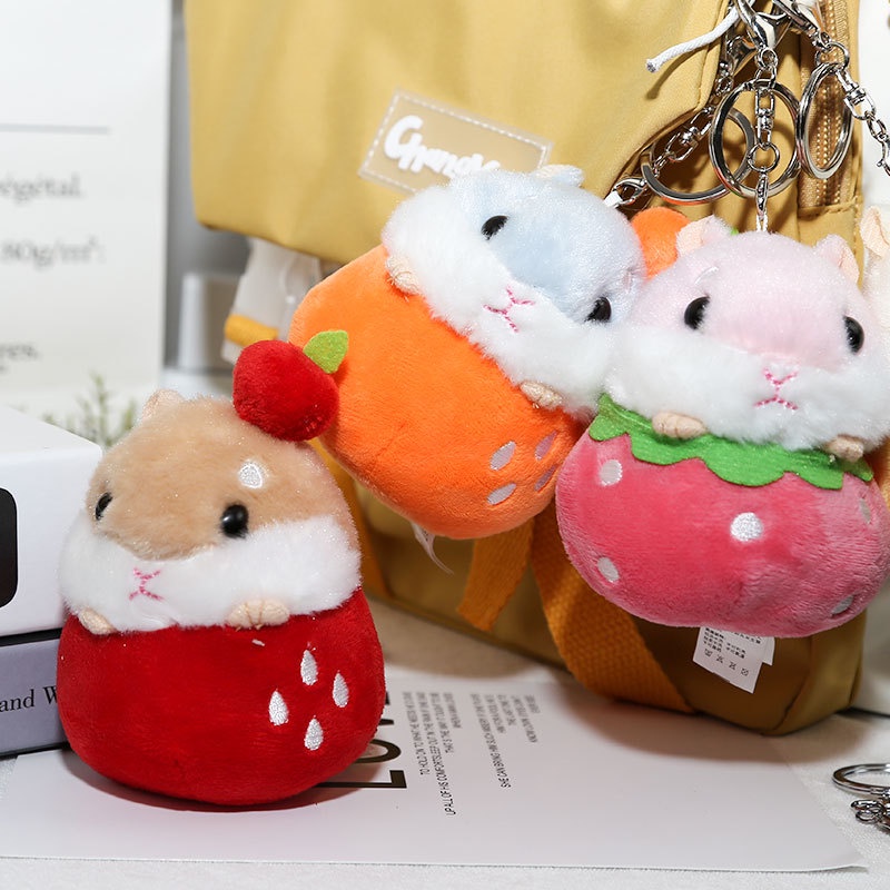 Móc Khóa Hình Chuột Hamster Nhồi Bông 13cm Đáng Yêu