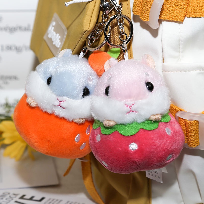 Móc Khóa Hình Chuột Hamster Nhồi Bông 13cm Đáng Yêu