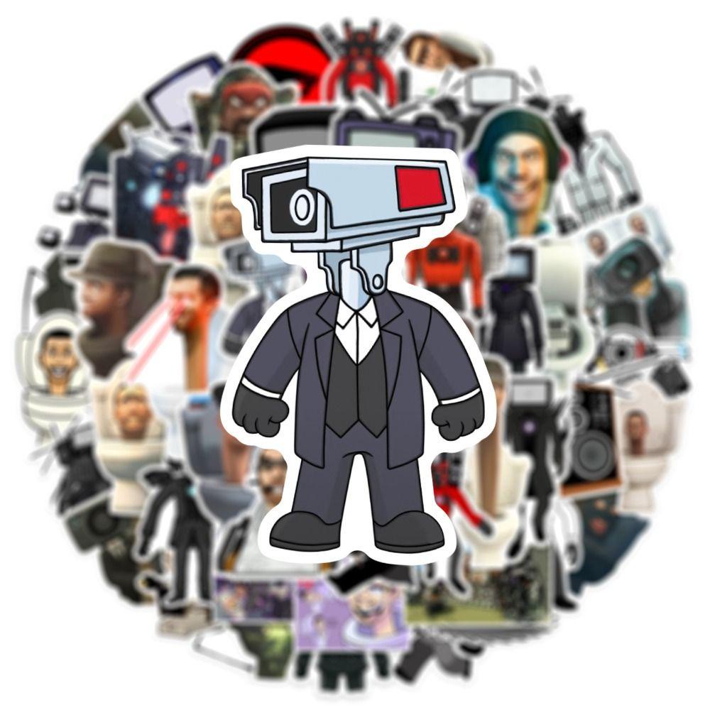 Sticker MMULCK hình skibidi toilet graffiti chống nước DIY dùng trang trí sổ lưu niệm/ làm đồ chơi