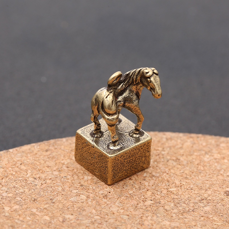 Tượng Trưng Bày Phong Thủy Bằng Đồng Hình Ấn 12 Con Giáp, Trang Trí Bàn Làm Việc, Đem Lại May Mắn