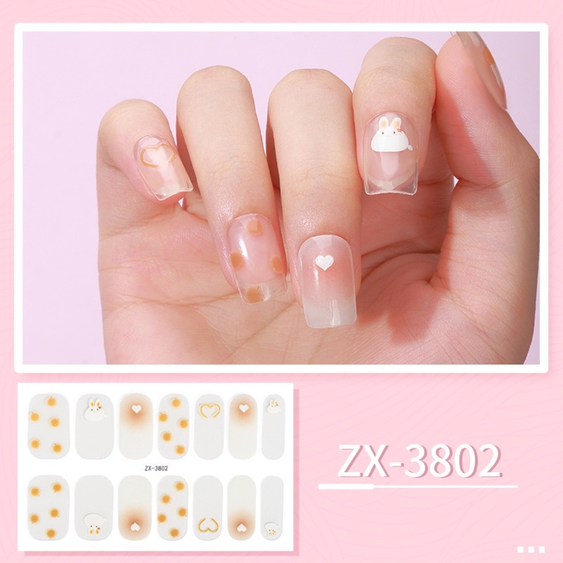 Ch * oready stock o gradient full nail stickers full wrap nail art stickers self-adhesive nail art strips for diy nai