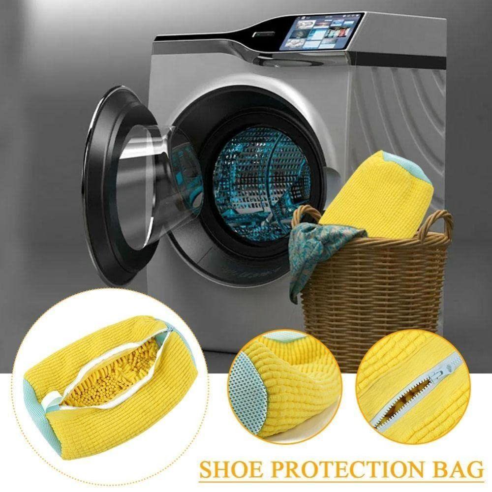 Túi giặt đựng giày MUVAKO có dây kéo có thể điều chỉnh bằng bông polyester cho du lịch/ tại nhà