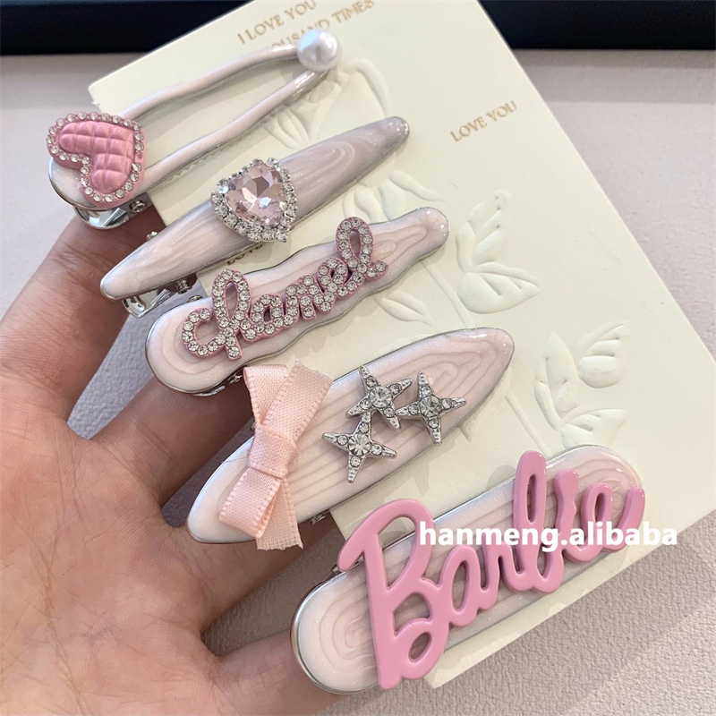 Barbie kẹp tóc mỏ vịt kẹp tóc mái ngố nữ