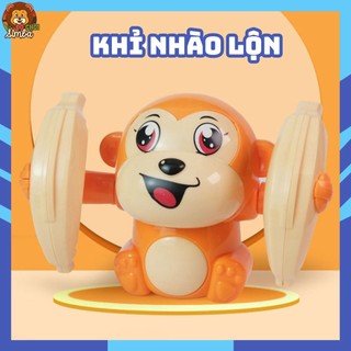 Khỉ nhào lộn 360 độ có đèn và nhạc vui nhộn