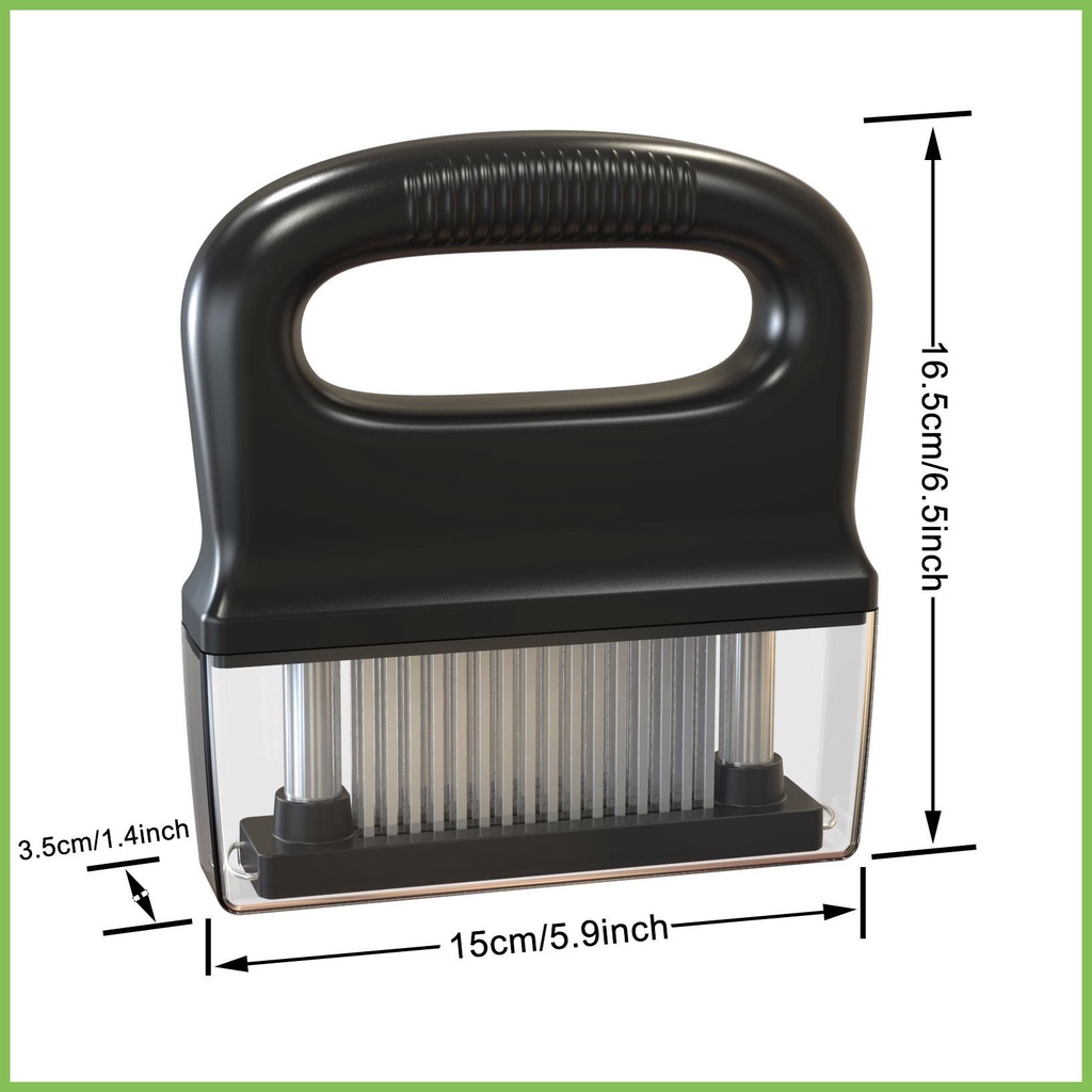 Máy làm mềm thịt 48 thép không gỉ lưỡi kim siêu sắc bén máy làm mềm bền để làm mềm thịt bò bít tết gelhvn