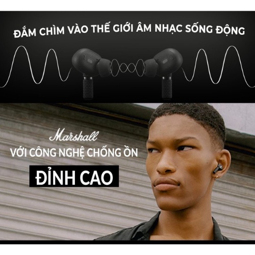 Tai Nghe Marshall Motif ANC Siêu Phẩm 2023 Tai Nghe Bluetooth Không Dây BH 12 Tháng