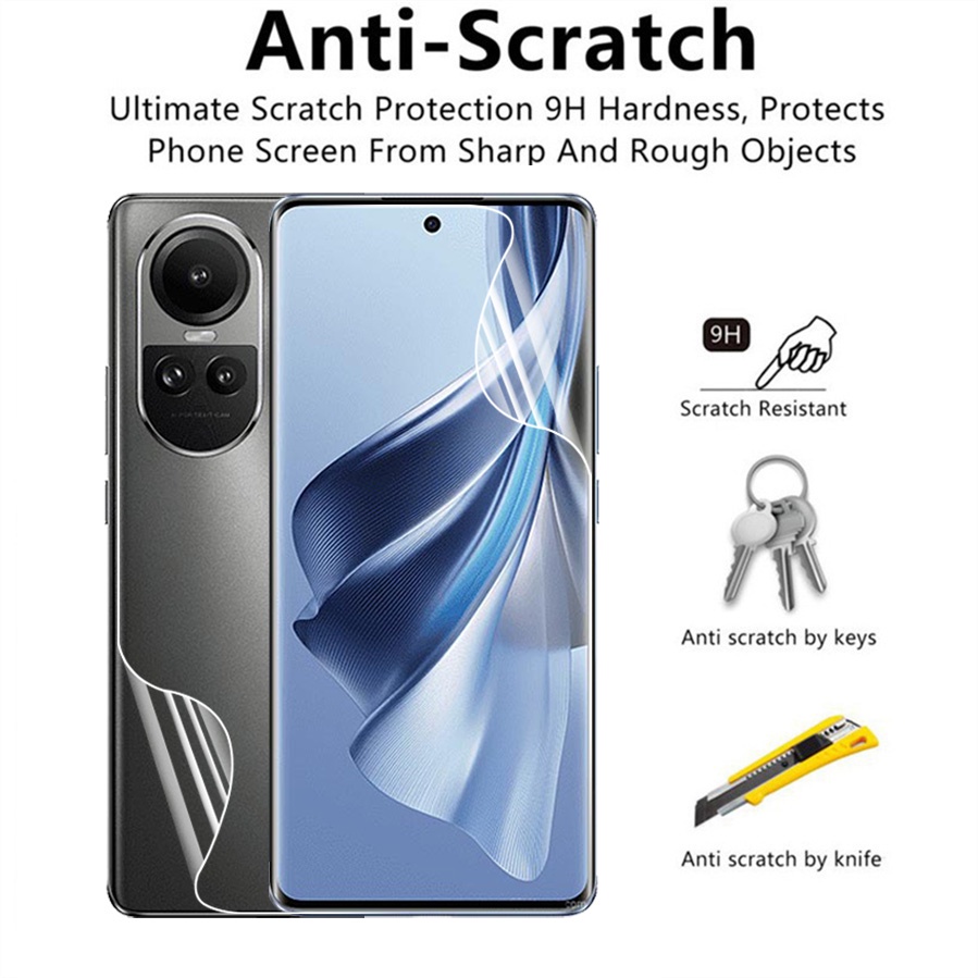Phim mặt sau 3in1 hydrogel cho oppo reno10 10pro 5g bảo vệ màn hình cho reno 10 10pro 10pro + reno10proplus phim bảo vệ ống kính máy ảnh không phải kính