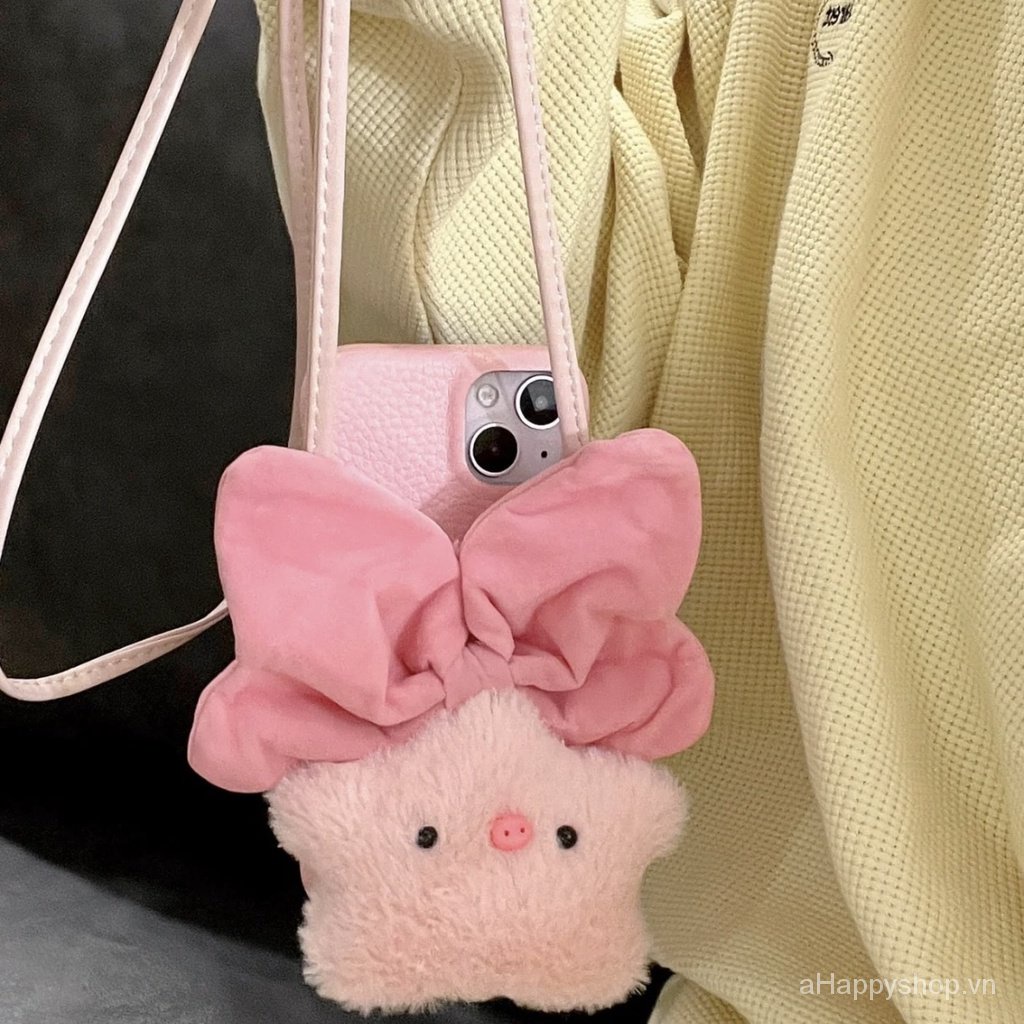 Ốp Điện Thoại In Hình Heo / Bướm Dễ Thương Có Giá Đỡ Cho iPhone14proMax 13 12 11
