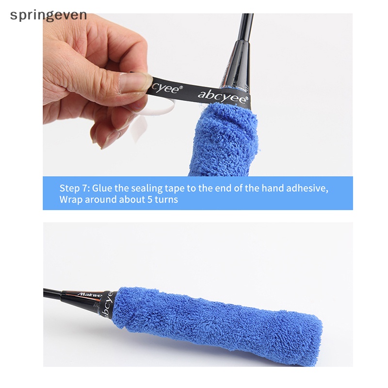 Springeven vợt cầu lông gel tay tóc dài sợi nhỏ khăn tay gel cầu lông sweatband anti-slip plus khăn dày cao su rft