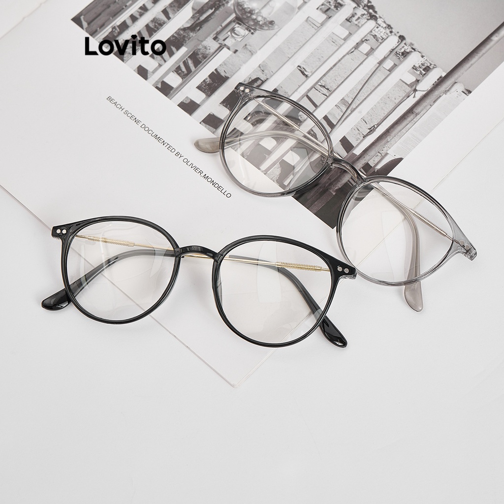 Kính mát Lovito gọng trơn phong cách thường ngày cơ bản cho nữ L60AD102