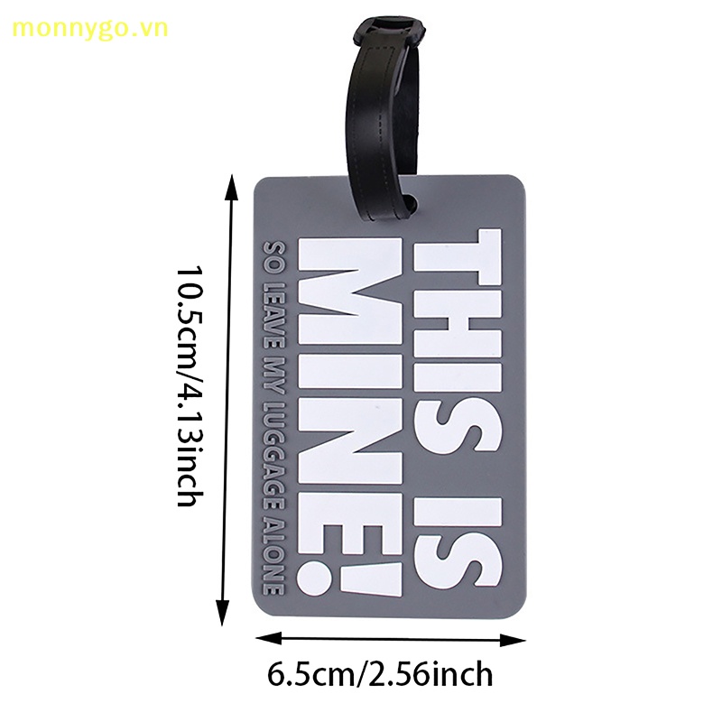 Monnygo thời trang thư sáng tạo phụ kiện du lịch dễ thương thẻ hành lý vali phong cách hoạt hình silicon nhãn du lịch di động vn