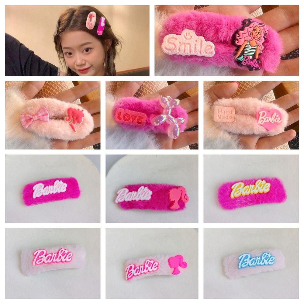 Somedayzl Kẹp bb, Kẹp Chữ barbie, anime kawaii Màu Hồng Phong Cách ins Dành Cho Nữ / Trẻ Em