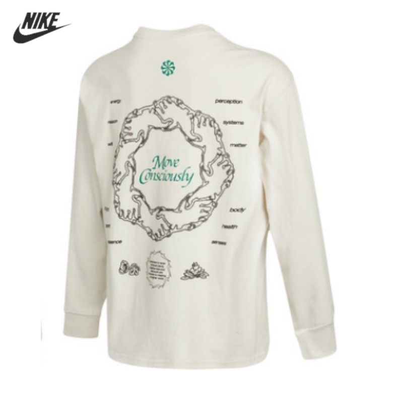 Hàng sẵn sàng 100% xu hướng thời trang nam nike đích thực cổ tròn thể thao giản dị dài tay áo len chui đầu in hình nam và nữ dn5141-072