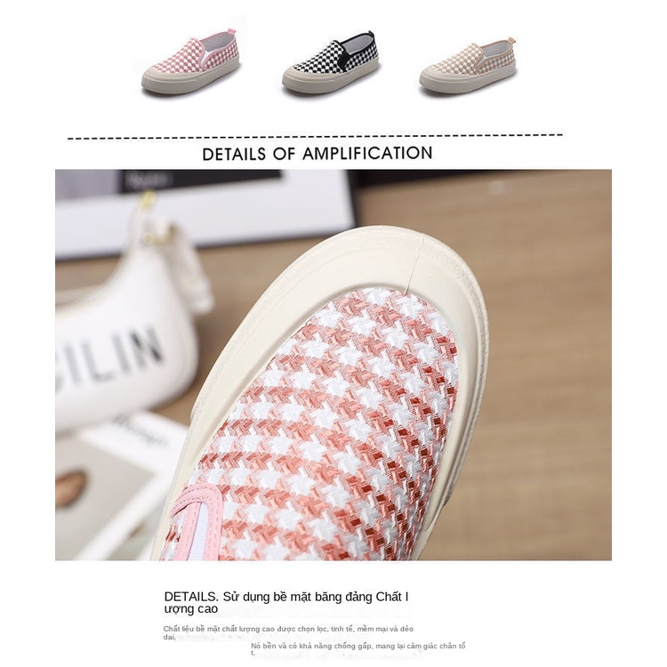 Giày thuyền giày nữ thời trang hàn quốc giày vải thường và thoải mái giày học sinh lười