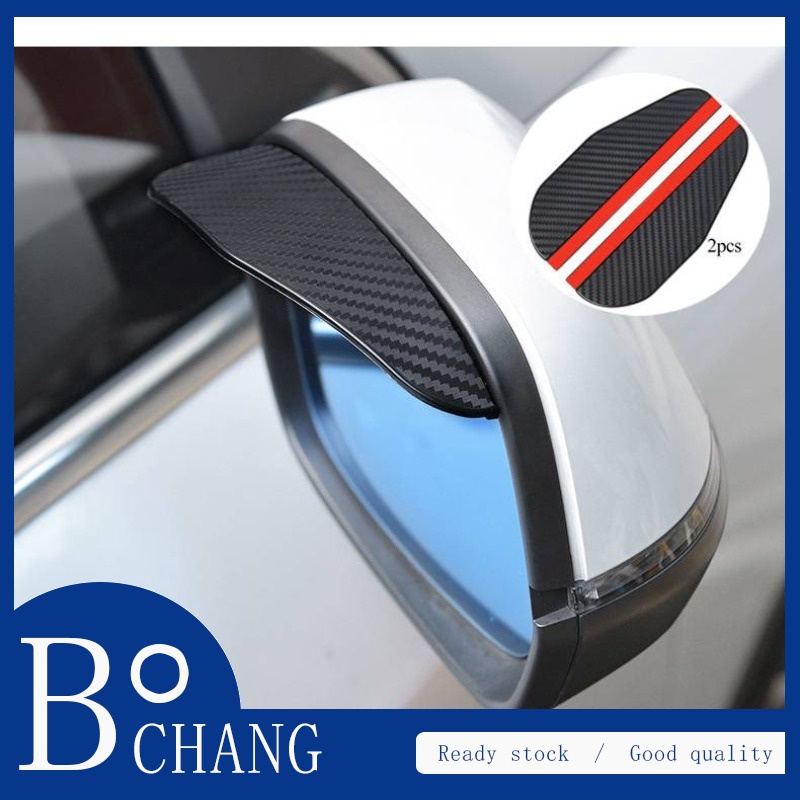 Bc 2 pcs gương che mưa tấm che khói, kết cấu sợi carbon mặt sau gương chiếu hậu gương chiếu hậu gương chiếu hậu gương che nắng cho hầu hết các loại ô tô, xe tải và suv màu đen​