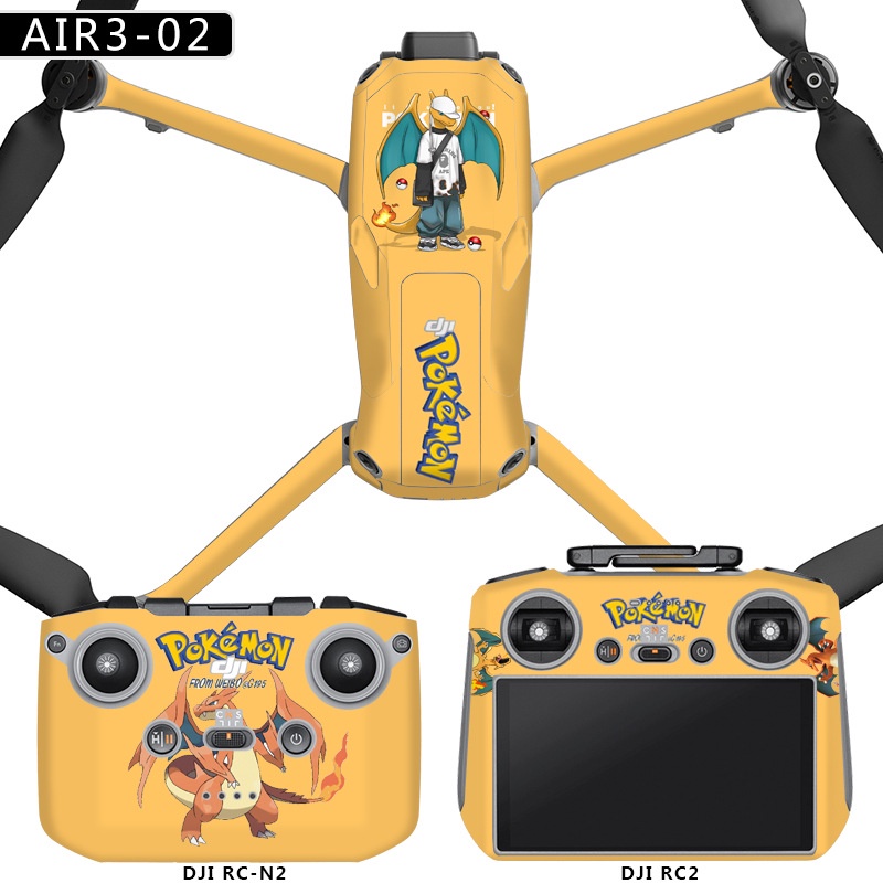 Thích hợp cho dji air 3 stickers rc2 với màn hình rc n2 điều khiển từ xa phim không thấm nước hoa văn chống xước-miếng dán màu