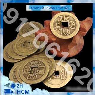 Sỉ Combo 100 Đồng tiền xu ngũ đế, âm dương, gieo quẻ, phong thuỷ, bỏ móng nhà... Chất Liệu Hợp Kim Đồng