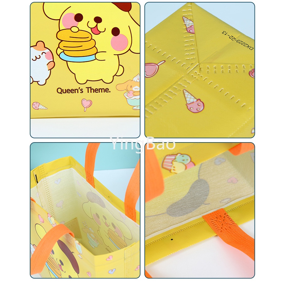 Anime kuromi storage bags kawaii sanrio mymelody cinnamoroll nhật bản cartoon gift túi non-woven bags shopping tote bags