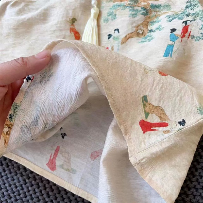 BEAR LEADER Set Đồ Mùa Hè 2023 2-7 Tuổi Phong Cách Trung Hoa Cho Bé Gái Mới Sinh