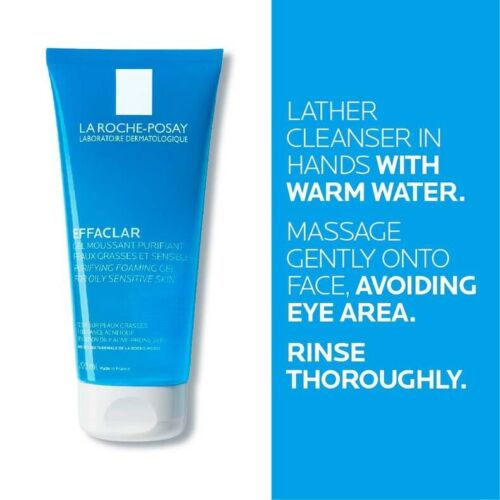 LA ROCHE POSAY EFFACLAR FOAMING PURIFYING GEL 200ml For Oily/Acne Prone Skin
