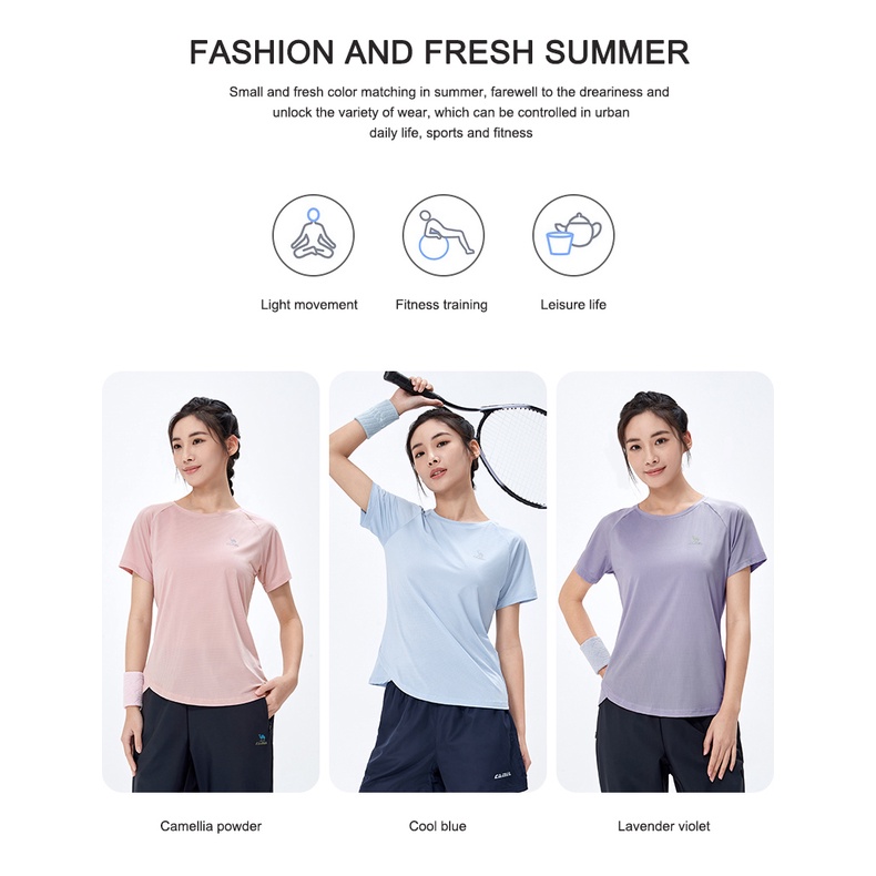 CAMEL SPORTS sports sports t-shirt new elastic quick-drying refreshing breathable all-match cổ tròn tay ngắn
