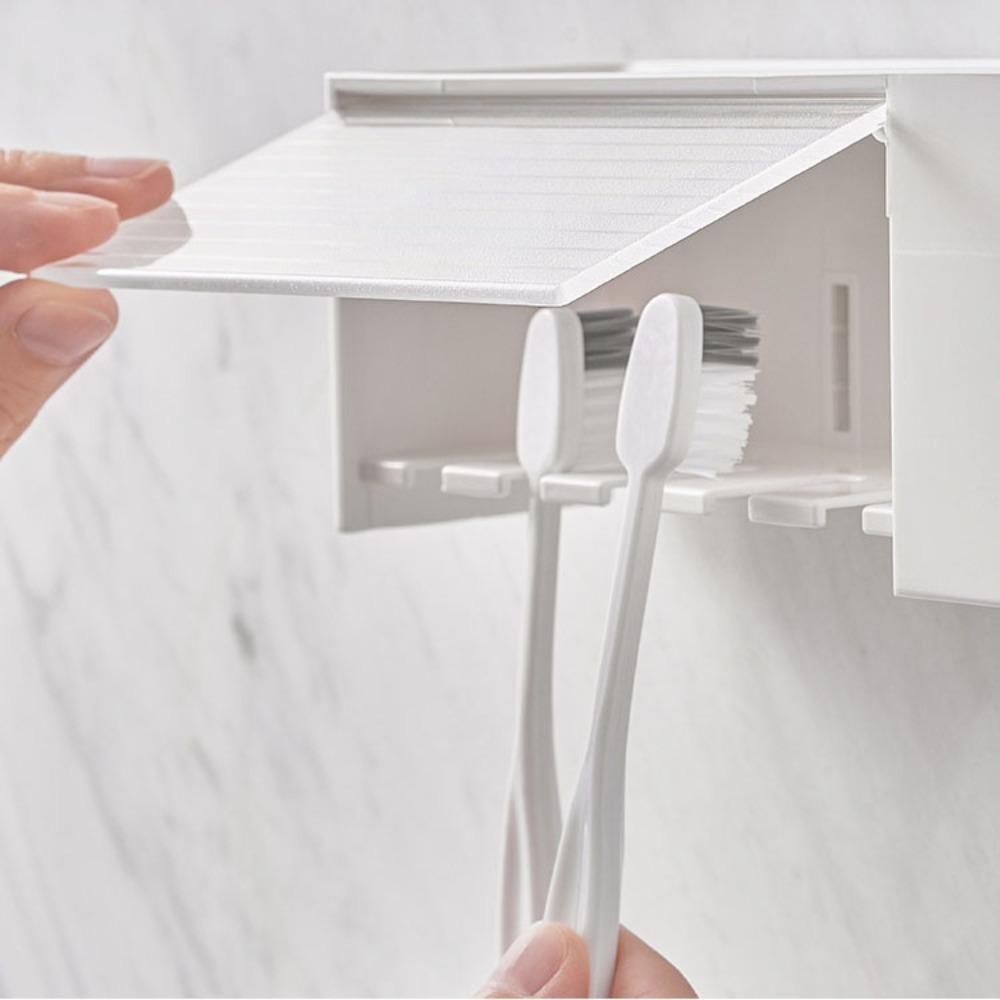 Giá đỡ bàn chải đánh răng KUNHEV viscose chống bụi 5 lỗ cho phòng tắm