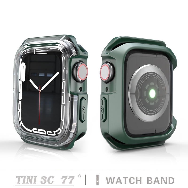 Ốp điện thoại iWatch cơ học cho Apple Watch Series 8 7 SE 6 5 4 Ultra Silicone Vỏ chống rơi trong su