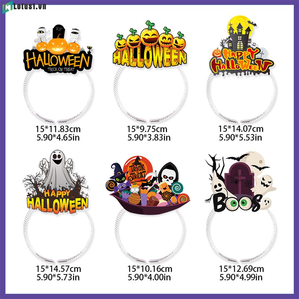 6 cái / bộ mới 2023 triệu trang trí tiệc halloween băng đô cho trẻ em ngày lễ phụ kiện tóc đạo cụ ảnh băng đô