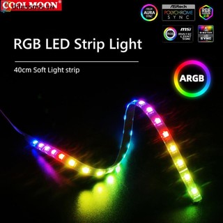 Coolmoon cm-ls40 5v argb 4pin pc case led light bar sata 3pin máy tính rgb đèn
