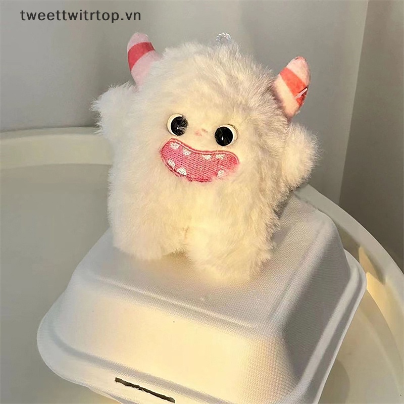 Trtop quái vật tuyết dễ thương móc khóa sang trọng búp bê hoạt hình mặt dây chuyền nhẫn chìa khóa xe hơi ba lô chìa khóa mặt dây chuyền phụ kiện phụ nữ quà tặng vn