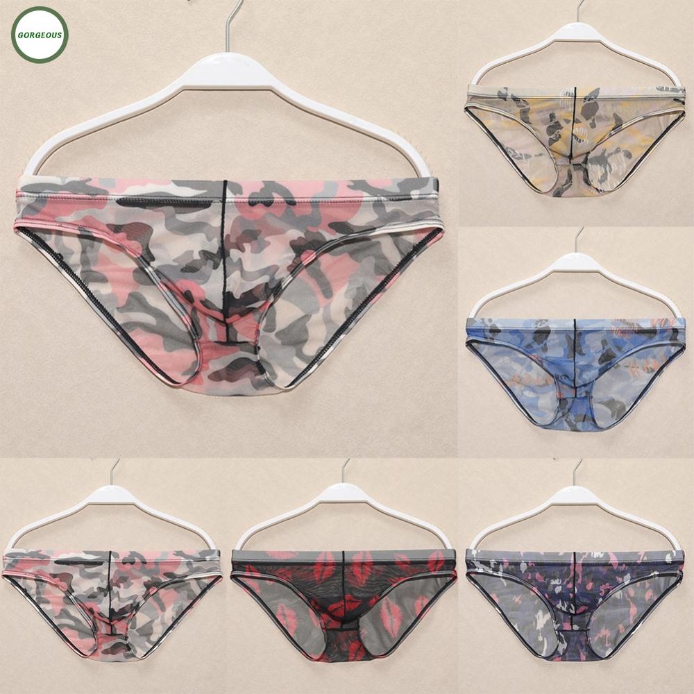 New Coming~Men Brief Breathable Underwear Comfortable Lingerie Low Rise See-Through#Home Essentialses