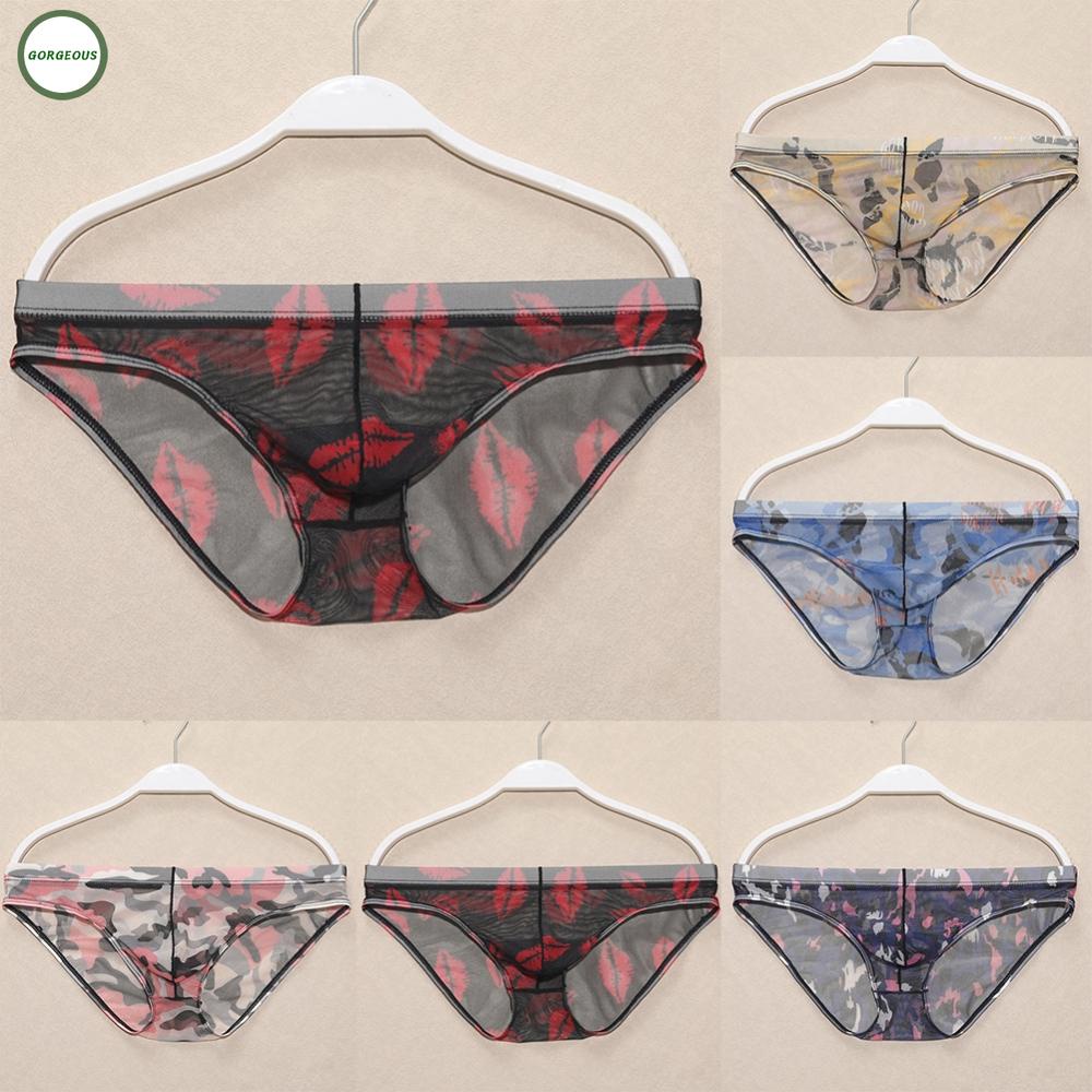 New Coming~Men Brief Breathable Underwear Comfortable Lingerie Low Rise See-Through#Home Essentialses