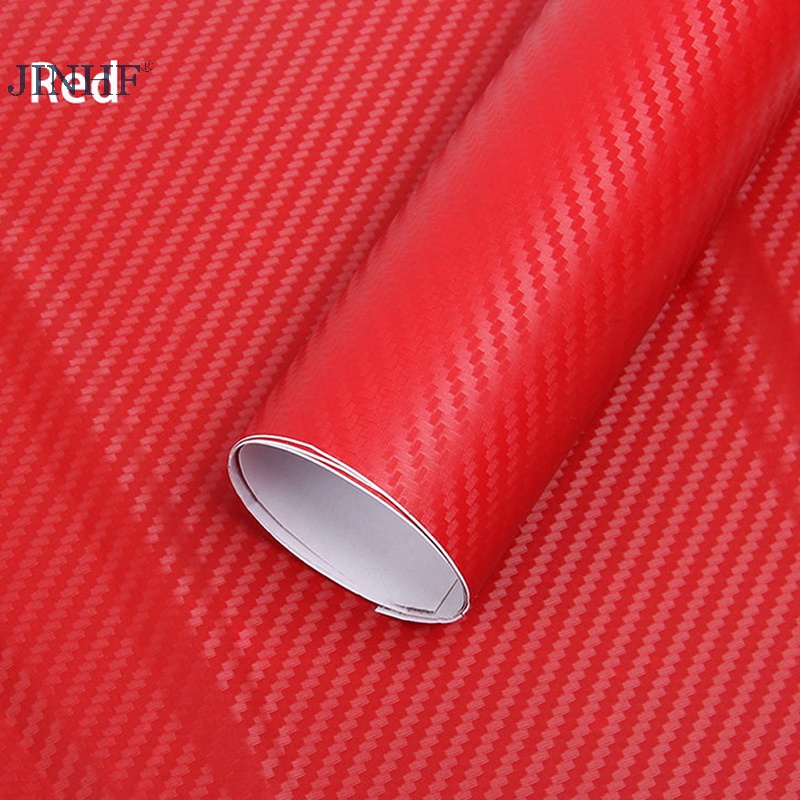 Jinhf 3d sợi carbon vinyl tấm bọc xe hơi cuộn phim dán decal 127x30cm hot