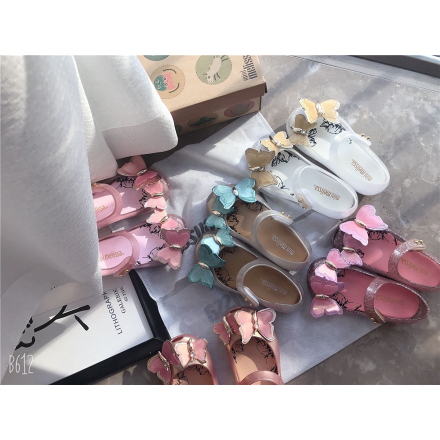 Giày trẻ em Melissa 3D Stereo Butterfly Jelly Shoes