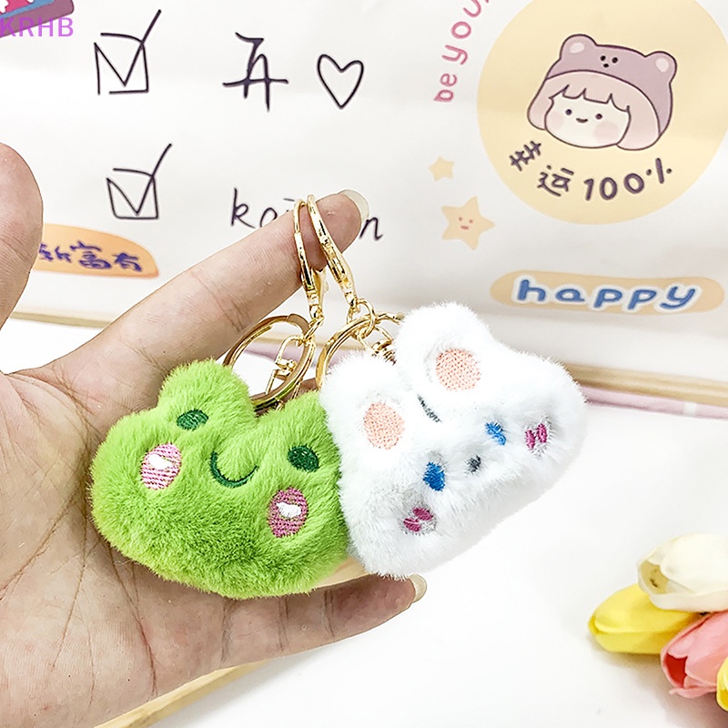 Krhb kawaii thỏ sang trọng búp bê ếch dễ thương búp bê sang trọng đồ chơi thú nhồi bông móc khóa mặt dây chuyền túi trang trí cho bé gái quà tặng trẻ em mới